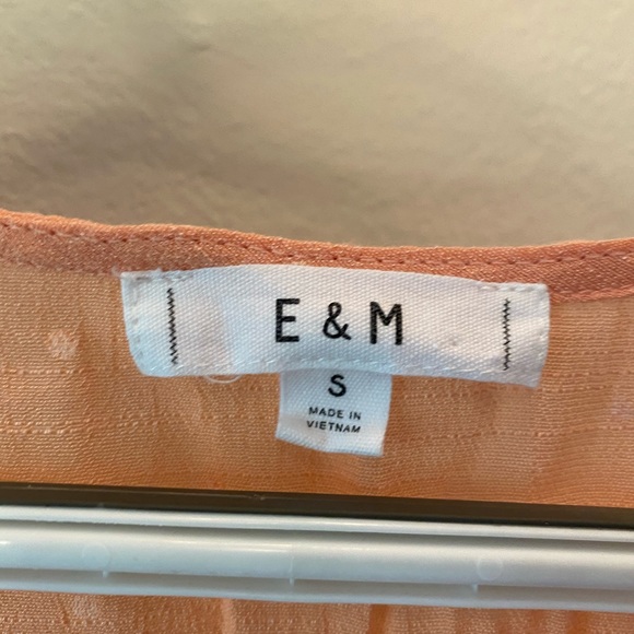 Peach Polkadot Blouse - Small - Picture 3 of 3